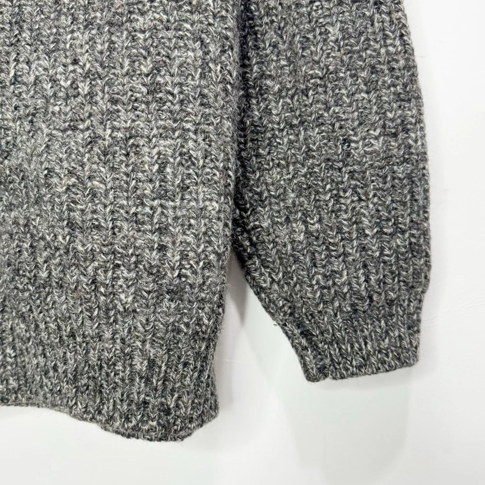 Vintage Dartmoor Jumpers Chunky Knit Gray 100% Wool Sweater Size XL - Picture 6 of 13